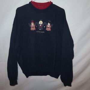 Unbranded Women's Navy and Red Sweatshirt